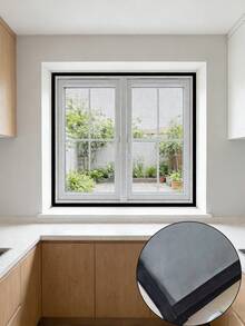 High Quality Anti-Mosquito Window Screen Mesh, Suitable For Doors And Windows, Ventilating And Transparent, Effectively Blocks Mosquitoes, Flies And Other Insects - Black-edged Gray Mesh - View 1