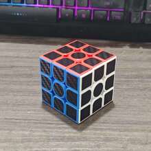 1pc Carbon Fiber Sticker 3x3x3 Speed Cube, Magico Educational Gift Finger Dexterity Puzzle Toy - Multicolor - View 9