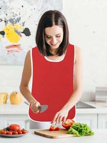 Red Dining Bib, Father's Day Mother's Day Gift, Soft Skin-Friendly Anti-Stain Anti-Leak, Round Neck Fit Not Stuffy, Easy To Clean Wear-Resistant, Adult Care Bib, Suitable For Home Care, Nursing Home, Daily Dining, Keep Clean And Decent. - New Gray Version - View 7