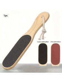 1pc Professional Foot Care Foot File Tool, Made Of Beechwood For Removing Dead Skin, Cracked Heels And Calluses - Multicolor - View 1