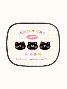 1pc Cartoon Cat Static Cling Sunshade, Adsorption Sunscreen Shade For Car Side Window - Sunshade - View 15