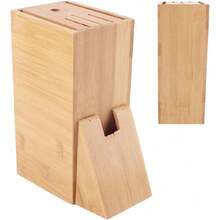 Bloque de Cuchillo de bambú de  - Soporte de Cuchillo de Cocina Ventilado, Soporte de Cuchillo Antimicrobiano, Estante de Cuchillo Inclinado para Cuchillos de Chef y Utensilios de Cocina,44575239 - Multicolor - Ver 5