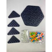 1 Set Kettenreaktionsspiel in Zufallsfarbe, geeignet für 2-4 Spieler, für Kinder, Erwachsene und Familien, Gummiband-Spiel, interaktives Familien-Puzzle-Spiel, Reise-Brettspiel (Spielanleitung nicht enthalten) - Verschiedenfarbig - Übersicht 12