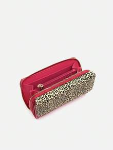 Monedero Grande Animal Print Verde de Misako: Diseño Elegante con Amplia Capacidad y Estilo Único, Ideal para Adultos Modernos - Fabricado en Poliuretano y Poliéster de Alta Calidad, con Medidas de 10x16x3 cm - Innovador y Atractivo, Perfecto para Llevar en el Bolso - Nuevo y Exclusivo, Añade un Toque de  a Tu Look Diario - Verde - Ver 5