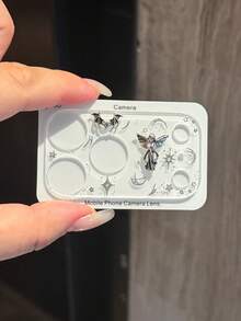Punk Style Camera Lens Protector Case, Transparent Clear Lens Cover With DIY Stickers, Shock-Proof Anti-Scratch Camera Protective Cover, Dark Style - Virgin Mary's Wings - View 2
