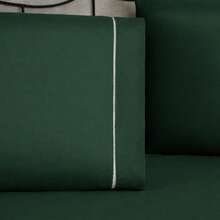 400 Thread Count Sheet Set, 2 And 3 Pieces, Luxury Hemstitch, Single, Double, Queen, King, High Quality - MILITARY GREEN - View 3