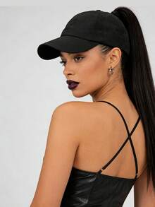 Gorra de Béisbol Viral Slim Face de Color Sólido, Estilo Urbano, Casual, Protección Solar, Gorra Hip Hop Unisex - Multicolor 2 - Ver 2