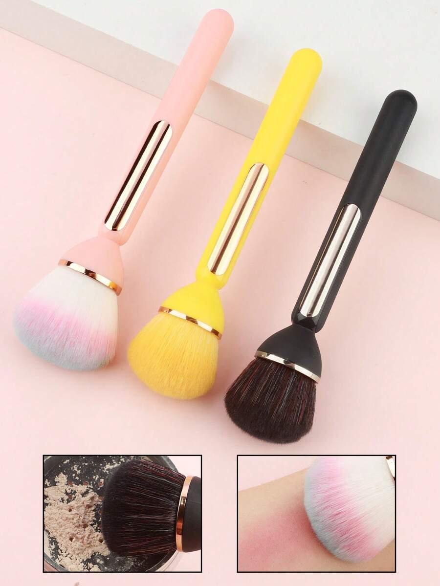 1 cọ trang điểm dạng đơn dùng cho phấn phủ, dụng cụ làm đẹp, cọ mềm dùng để cố định phấn phủ, đánh má hồng. - Nhiều màu - Xem 1