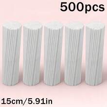 500 que kẹo mút màu trắng, que giấy làm kẹo mút, thích hợp cho việc làm kẹo chuyên nghiệp, các khóa học làm bánh, bộ dụng cụ tự làm sô cô la/bánh quy, bánh que, bánh quy que, kẹo cầu vồng, tự làm. - Xem 10
