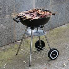 Gr8 Garden Portable 18 Inch Kettle Charcoal BBQ Grill With Cover Wheels & Utensils Set - Black - View 7