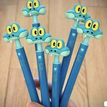 Disney Bộ 1/2/3/4/5/10 chiếc Bút bi rút Crazy Animal City Collaboration hình rắn hoạt hình màu xám, đồ dùng văn phòng phẩm chất lượng cao. - Gary - Xem 1