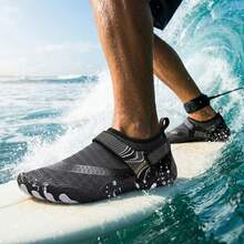 Non-Slip Water Shoes For Men Hike Barefoot Shoes Holiday Mens Wide Toe Beach Shoes Athletic Aqua Shoes Sneakers For Swim Diving Walking - 黑色 - 查看 7