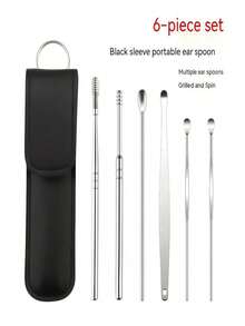 6pcs/Set Thick Toenail Clippers For Elderly - Wide Jaw Large Toenail Scissors, Includes Ear Wax Removal Tool, Suitable For Thick Ingrown Nails And Pedicure, Professional Sharp Heavy Duty Nail Clipper, Professional Manicure Care Set, Travel Case, Gift For Friends, Boyfriends And Parents - Multicolor - View 9