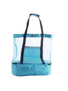 Large Waterproof Insulated Tote Bag, Beach Bag, Travel Bag (Zipper Direction Random) - Green - View 15