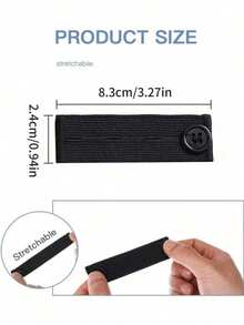 2 piezas Extensores de cinturón de cintura, extensores de pantalones elásticos ajustables, hebilla elástica para pantalones de maternidad, solo para artículos de envío gratuito, suministros de jardinería, pantalones - Talla única - Ver 4