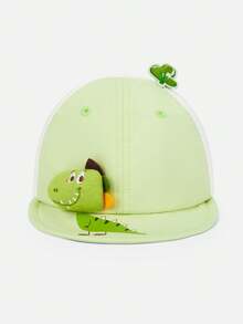 Balabala Mũ lưỡi trai mềm mại cho bé năm 2026, thiết kế hình động vật hoạt hình, nhẹ, thoải mái, mũ mùa hè dễ thương, chất liệu cotton pha thoáng khí. - hồng xanh - Xem 1