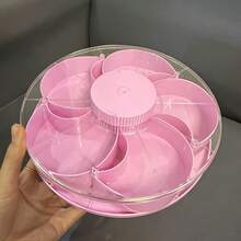 1pc Split Type Rotating And Snack Tray, Rotatable Partitioned Snack Drag Tray, Rotatable Partitioned Fruit Platter, Suitable For Placing Trays In The Living Room - Multicolor - View 15