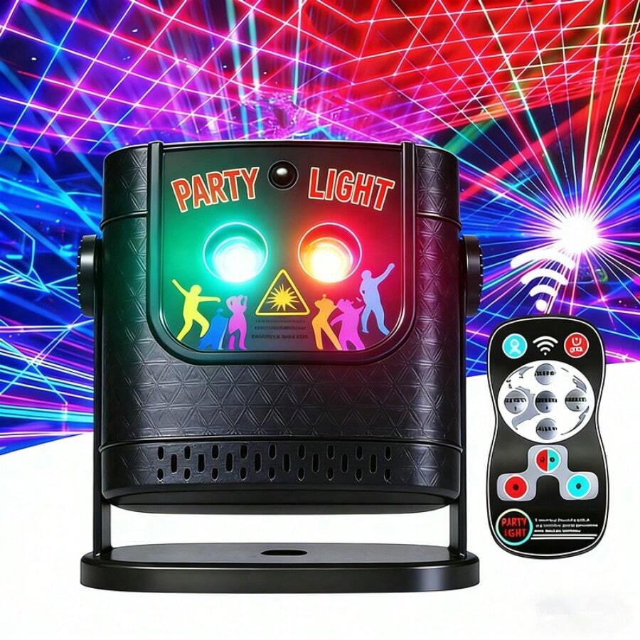 60 Patterns Mini Party Projector Light, USB Powered Portable Flashing Light, Suitable For Home Gathering, Dance Party, Wedding, KTV, Birthday Party, Bar, Camping, Christmas Decoration