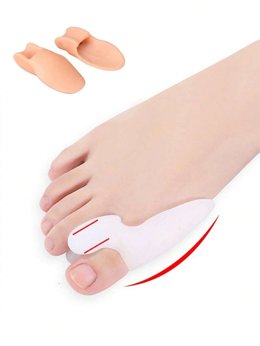 Protetor de dedão de silicone, almofadas de amortecimento respiráveis e elásticas para os dedos, para homens e mulheres, pode ser usado com sapatos.