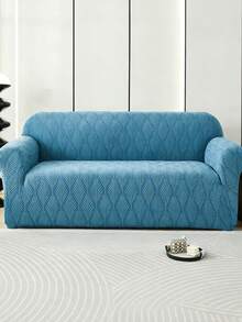 1 bộ bọc ghế sofa co giãn bằng vải lông mềm mại họa tiết lá xanh (bao gồm 1 vỏ gối), phong cách hiện đại Bắc Âu, chất liệu polyester chống bụi, chống trượt, dày dặn, phù hợp với sofa 1/2/3/4 chỗ ngồi, đặc biệt thích hợp cho trang trí sofa mùa thu/đông. - Màu xanh lam - Xem 1