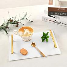 1 khay acrylic có tay cầm màu vàng, thích hợp dùng cho bàn trang điểm, phòng tắm, nhà bếp, bàn đầu giường, khay đựng và trưng bày sang trọng. - Nhiều màu - Xem 8