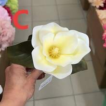 30 cm Fleur de magnolia artificielle décorative / Plusieurs couleurs disponibles / Ornement de fleur artificielle pour l'ameublement de la maison - Multicolore - Voir 7