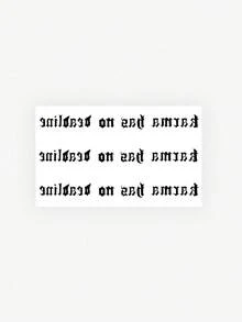 1 Tattoo Sticker With English Personalized Cursive Letters, Temporary Tattoo Sticker, Washable, PVC, Disposable, Waterproof And Sweatproof, For Arms And Back, Non-Reflective, Realistic Tattoo, Suitable For People, For Daily Use, Lasts 3-5 Days - Black - View 4