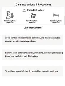 1对复古雕花心形耳钉 - 仿金 - 查看 8