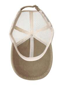 Agv New Printed Breathable Leisure Washed Denim Mesh Baseball Cap - 卡其色 - 查看 5