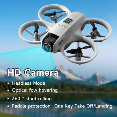 2026升级版I1PRO四轴飞行器无人机，配备双摄像头、避障功能、内置螺旋桨保护罩和屏幕遥控器、光流悬停、炫酷灯光、手势拍照/录像功能，是任何节日的完美礼物