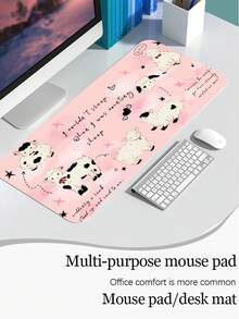 1 pieza, alfombrilla de ratón de cuero sintético con estampado de conejo rosa de dibujos animados para portátil y escritorio, antideslizante y resistente a las manchas, lavable, rosa grande, estilo lindo de chica, adecuada para escenas de juego/oficina/estudio, regalos de cumpleaños, regalos de graduación, cuadrada, redonda. - Ver 4