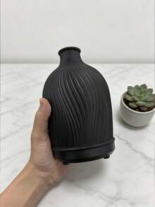 ellestfun 1pc USB 5V 80ml Resin Ultrasonic Essential Oil Diffuser, Suitable For Small Rooms Aromatherapy Humidifier And Diffuser - Black - View 4