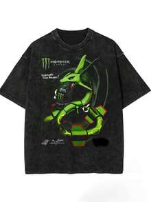 Rayquaza Green Anime Monster Shirt, PKMT-Shirt, Pokebon Graphic Tee, Y2K GamingStreetwear T-Shirt, Unisex Anime InspiredShirt Womenswear Top Cotton, Pokemon T-Shirt, Pokémon Graphic Tee, Pokemon Tee, Pokemon Anime Tee, 100% Cotton Vintage T-Shirt, Graphic T-Shirt, Anime T-Shirt-Perfect For Labor Day, And Father's Day, Men's T-Shirt Gifts, Graphic T-Shirts, And Anime T-Shirts. Graphic, Tees Anime Shirt,Summer Clothes , Cotton Graphic Tees,Summer Outfits For Men,Summer Outfits ,Ropa De Hombre,Mens Clothes, Conjuntos Para Hombre,Gifts For Men,Shirts,Graphic Tees Men,Summer Clothes,Romwe,Shirts For Men,Graphic Tees Men,Unisex . - 黑色 - 查看 1