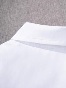 Áo sơ mi nam cổ điển, giản dị, phong cách trường học, tay ngắn màu trắng, thích hợp cho các buổi tiệc, tụ họp, biểu diễn - trắng - Xem 5