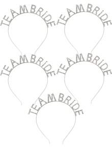 37/36/24/5/10/25件装 TeamBride 水晶发箍，闪亮单身派对发饰，水晶皇冠，新娘送礼会、婚礼庆典、伴娘的理想礼物 - 彩色 - 查看 22