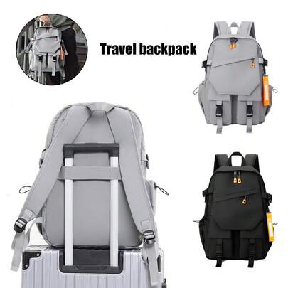 Esta mochila, también conocida como mochila casual o mochila de viaje, tiene una amplia capacidad. Cuenta con correas de hombro acolchadas con forma de S, lo que la hace adecuada para el trabajo, la escuela, los desplazamientos a la universidad, las excursiones y los viajes de fin de semana. Maneja fácilmente diversas necesidades entre el trabajo y las aventuras al aire libre. Una correa de equipaje interna se fija de forma segura a la manija de una maleta para facilitar el acceso en aeropuertos o estaciones de tren.