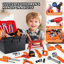 UINLE Baby 儿童建筑玩具套装，儿童工具箱，工程师角色扮演玩具套装，适合节日派对、舞台表演，完美的儿童礼物，惊喜节日礼物、生日礼物、嘉年华礼物 - 彩色 - 查看 6