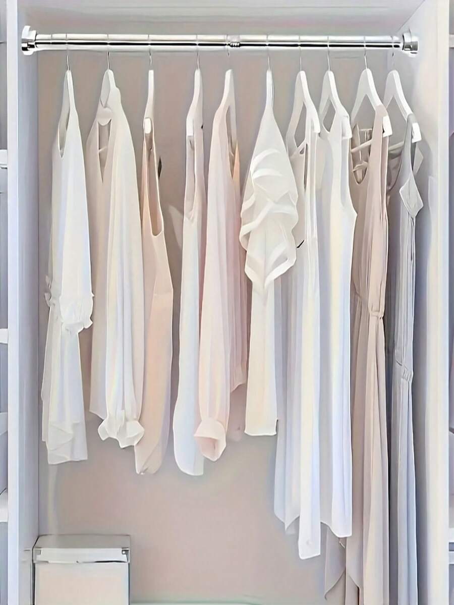 Pack Stainless Steel Adjustable Shower Curtain Rod - No Drill Spring Tension Telescoping Rod, Rust-Resistant Bathroom & Window Curtain Rod With Strong Bearing Capacity (Supports 61lbs), 18-64/18-78 Inch, Non-Slip Design, Tension Shower Rod | Secure Curtain Hold | Durable Spring Design - A - View 1