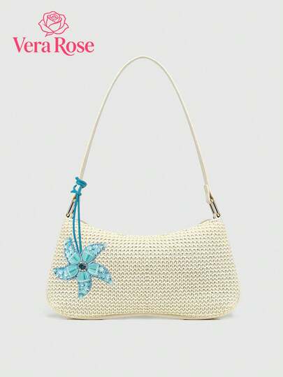 Túi cói phong cách nghỉ dưỡng thường ngày, túi đeo vai tối giản màu trơn cá tính với họa tiết sao biển, túi xách thời trang, túi đeo vai nữ cao cấp đa chức năng tinh tế, phù hợp cho kỳ nghỉ, tham quan, mua sắm, ăn uống và các dịp khác.