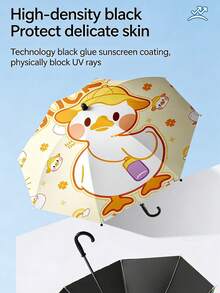 85cm Diameter 2-In-1 Sunshade & Rain Cover For Strollers, Adjustable Canopy, Suitable For Beach, Chairs, Pets, Summer Outdoor Essential - Patterns: Duck, Panda, Hippopotamus - Sun Umbrella - View 3
