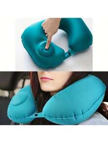 1 chiếc gối chữ U bơm hơi, dùng được cho cả nam và nữ, phù hợp sử dụng tại nhà và khi cắm trại ngoài trời, nhẹ và dễ mang theo, bơm hơi bằng cách nhấn, dễ cất giữ, thân thiện với da, gối kê cổ, gối cắm trại, phù hợp cho mọi mùa, dùng trong phòng ngủ, thích hợp cho máy bay, ghế tựa, ô tô, ghế sofa, chỗ ngồi. - Nhiều màu - Xem 15