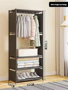 Clothes Rail Coat Racks Clothing Rack For Living Room Wall Shelf Furniture Clothes Hanger Iron Mural Metal Wearing - Multicolor - View 8