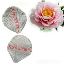 Peony, Tulip, Rose Petal Double-Sided Textured Silicone Mold, Fondant Cake Decorating Mold, Reusable Kitchen Baking Tool For Wedding, Birthday Party Decoration - Light Grey - View 7