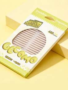 480pcs Natural Enlargement Breathable Mesh Olive-Shaped Invisible Double Eyelid Tape, Waterproof, Sweat-Proof, Matte, Non-Reflective, One-Time Shaping, Cosmetic Beauty Tool - Yellow - View 4