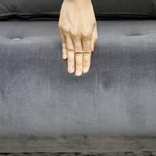 Folding Armchair Bed With Cushion And Extra Bed Function, Adjustable Backrest, Velvet Look, Up To 125 Kg, Grey - Grey - View 5