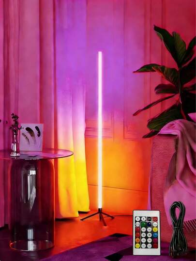 Đèn trang trí góc RGB 1 bóng, nhiều màu sắc có thể điều chỉnh, kèm điều khiển từ xa, thích hợp cho tiệc ngoài trời, ngày lễ, Giáng sinh, họp mặt gia đình, phòng ngủ, phòng khách, cắm trại và các dịp khác.