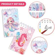 Bộ 12 cuốn sổ tay xoắn ốc hình nàng tiên cá, sổ học sinh, sổ từ vựng, sổ phác thảo, sổ ghi nhớ, đồ dùng học tập, quà tặng học sinh, sổ tay dự tiệc, văn phòng phẩm tựu trường, sổ ghi nhớ Giáng sinh. - Nhiều màu - Xem 4