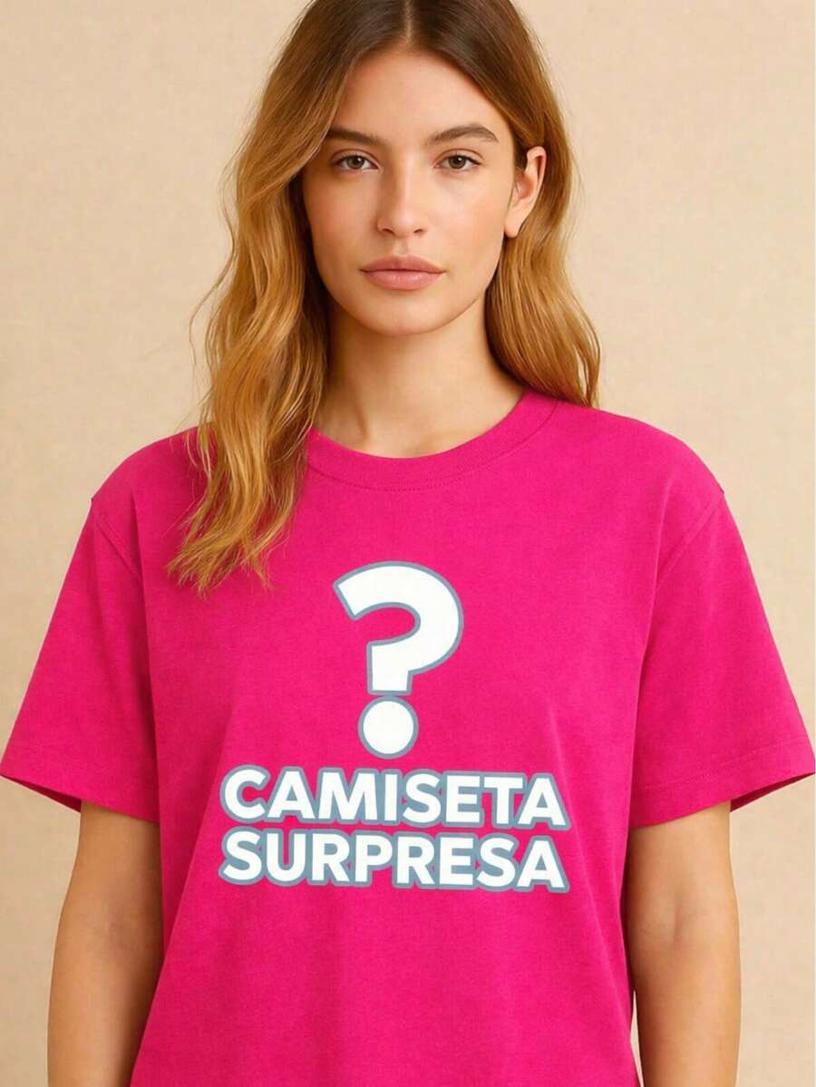 Women's Oversized Bilhan T-Shirt With Surprise Print - Outlet - 玫紅色 - 查看 1