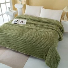 1pc Turtle Pattern Fleece Blanket, Office Nap Throw, Plush Blanket, Air Conditioning Blanket, Small Throw Blanket, Warm Coverlet - Dark Green - View 3