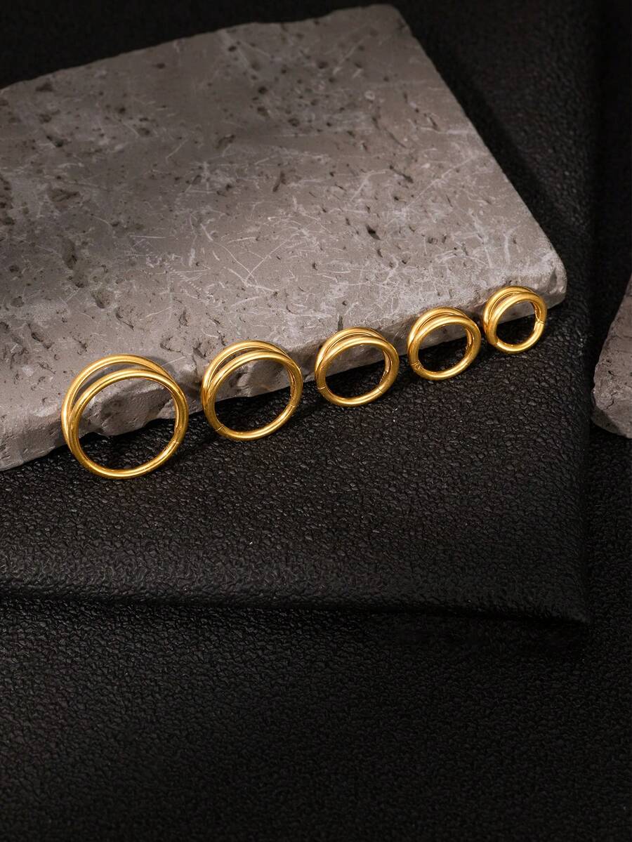 1 chiếc khuyên mũi đôi bằng thép titan 16G/Khuyên tai dạng vòng gập/Khuyên tai vành tai/Khuyên tai daith/Khuyên tai helix/Khuyên tai conch/Khuyên tai sụn/Khuyên tai tối giản - Nhiều màu - Xem 1